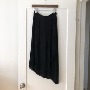 7 for all mankind black midi skirt